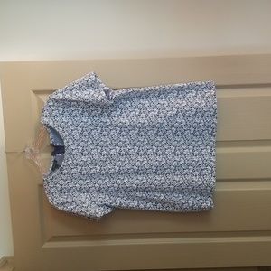 Talbots Short Sleeve Woven Top with Floral Print, Size M, Worn Once